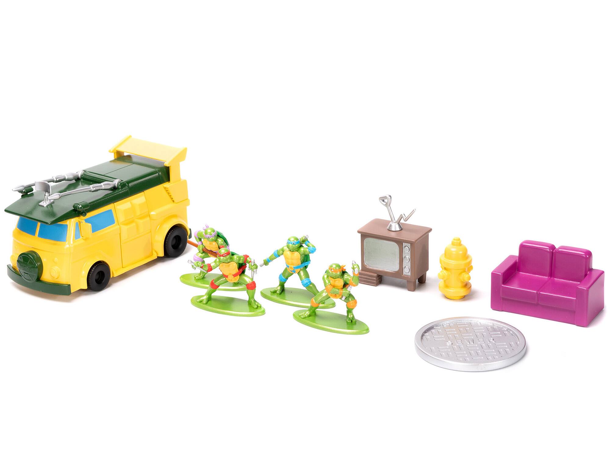 Alt View 4. Jada Toys - Jada Toys - Teenage Mutant Ninja Turtles Nano Scene W/ 4 Teenage Mutant Ninja Turtles Nano Figs   - COLLECTIBLES - Multicolor.