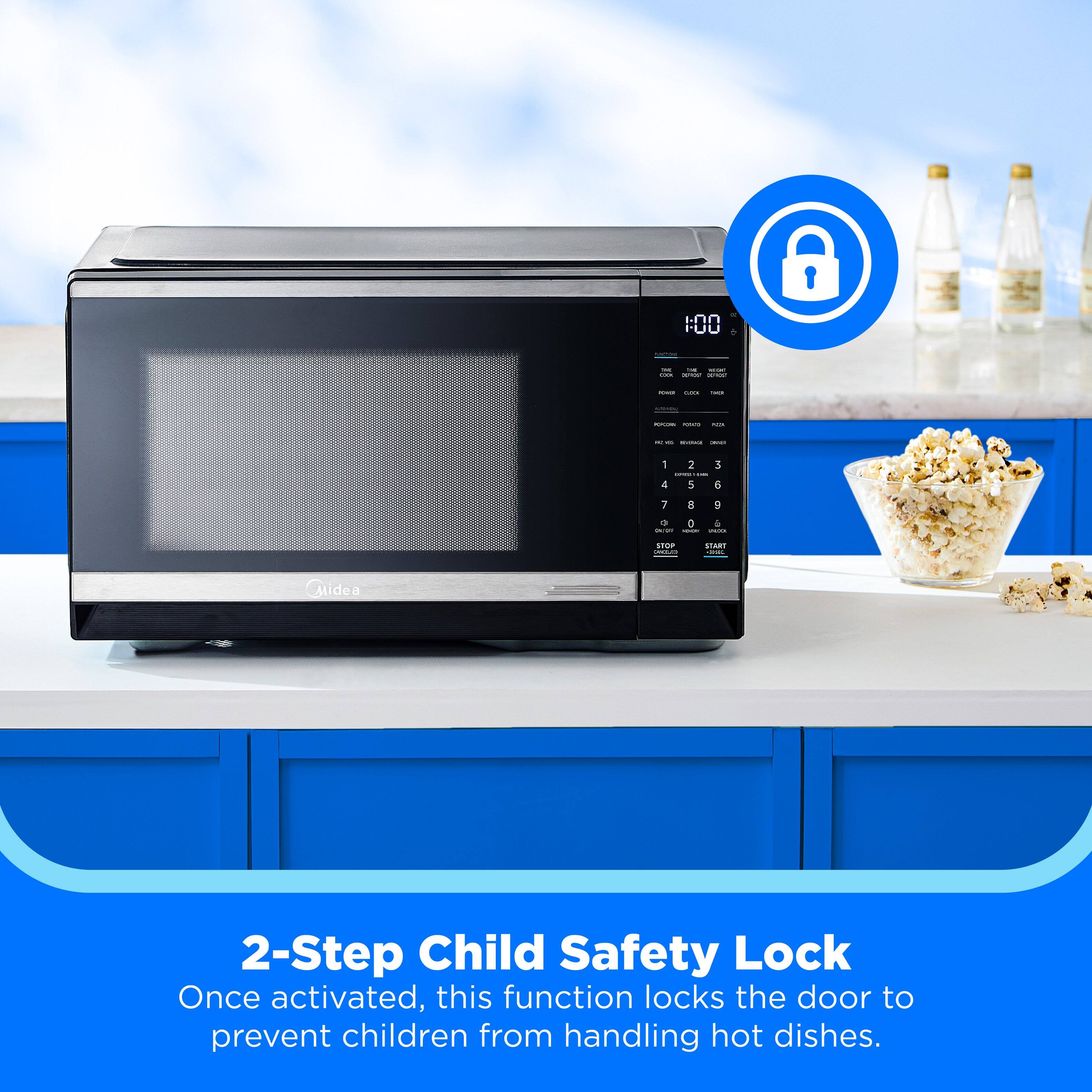 1:00 e - - - | : : - | : I I 1 2 | - 4 S 3 9 i 8 9 > - 1 a - - I 1 | TimA - Midea

2-Step Child Safety Lock
Once activated, this function locks the door to prevent children from handling hot dishes.