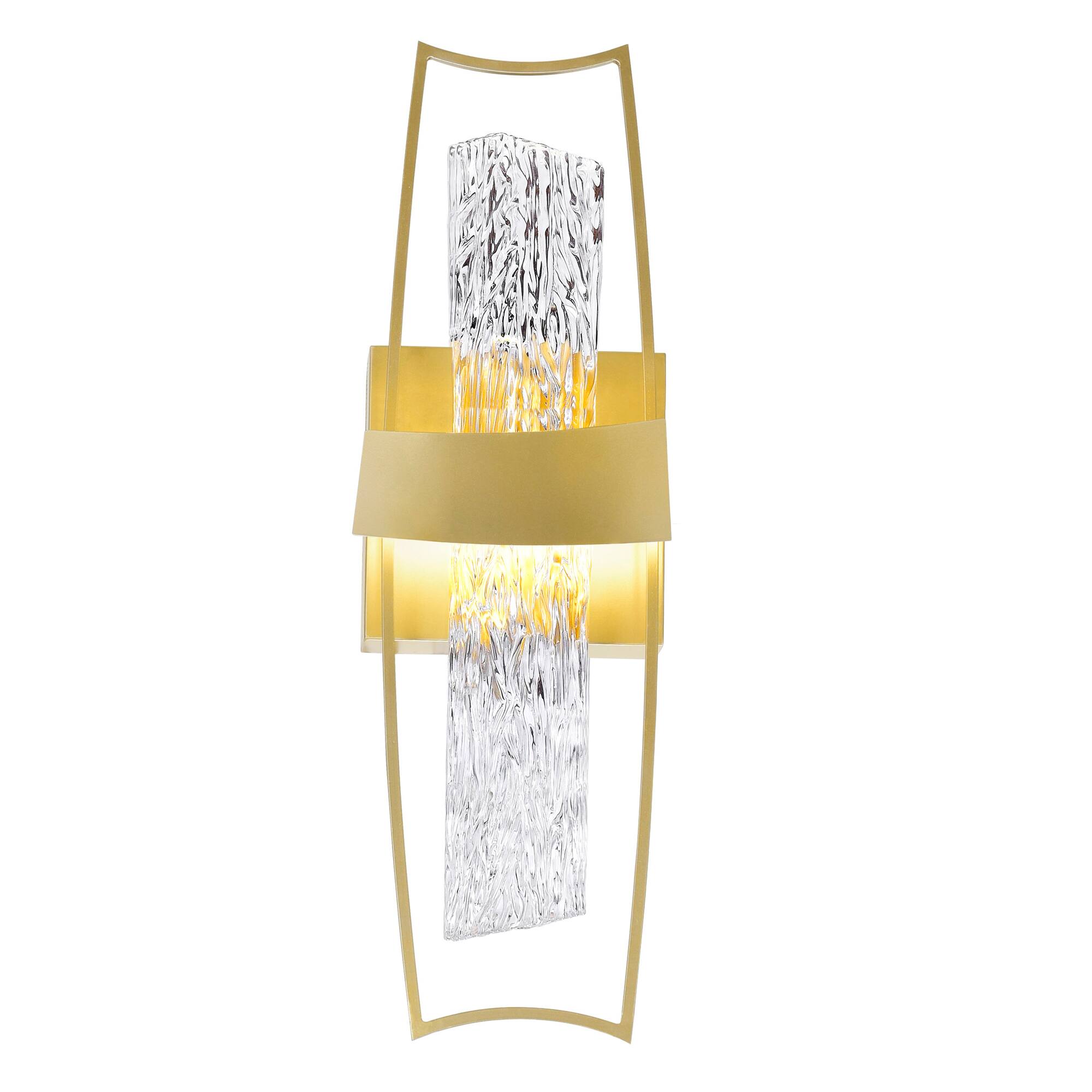 Front. CWI Lighting - Guadiana 5 in LED Satin Gold Wall Sconce - Satin Gold.