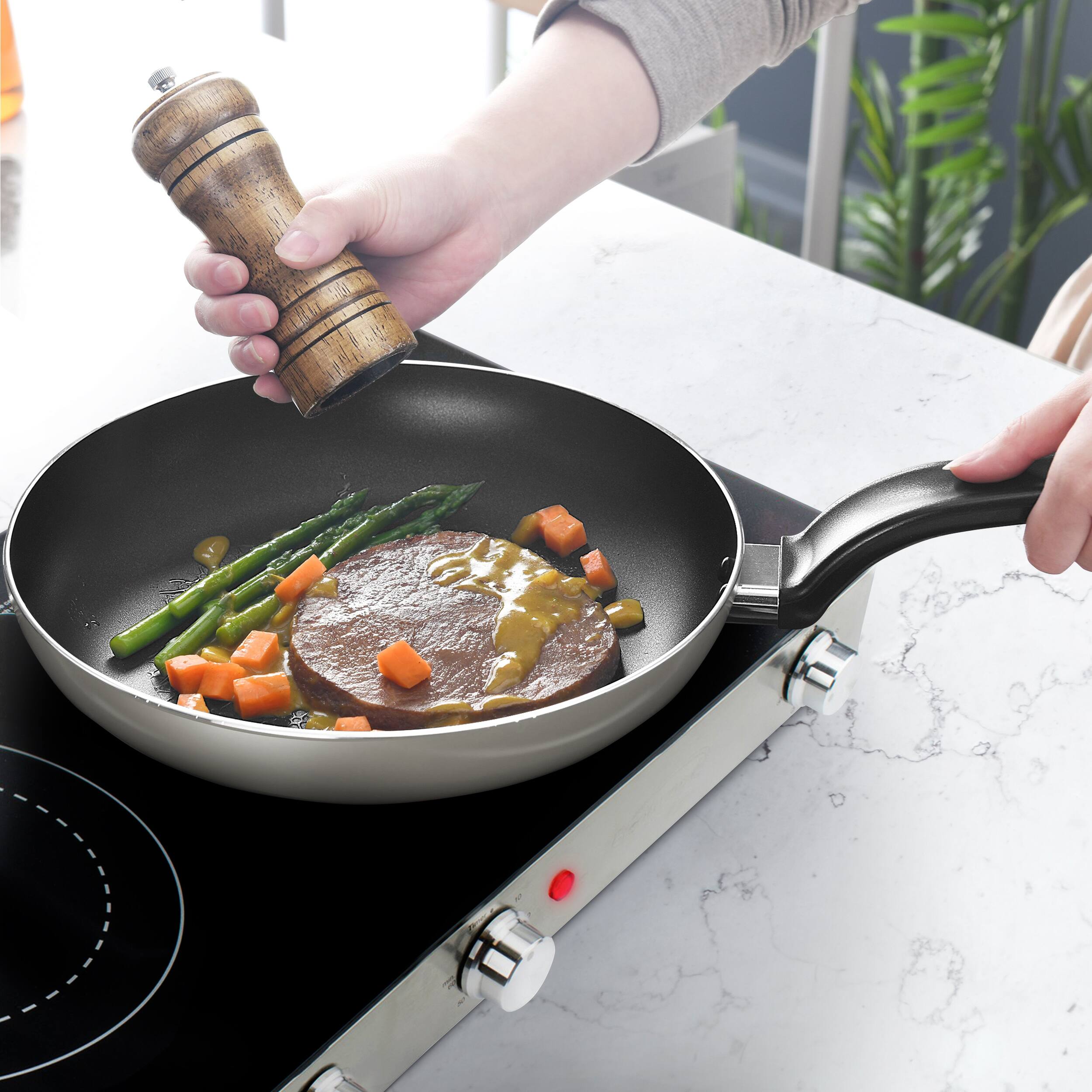 Alt View 4. Brentwood - Brentwood Select 1800 Watt Double Infrared Electric Countertop Burner in Stainless Steel with Timer - Silver.