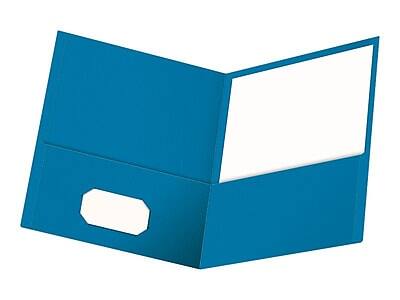 Front. Oxford - Oxford 2-Pocket Presentation Folders, Light Blue, 25/Box (OXF 57501) - Light Blue.