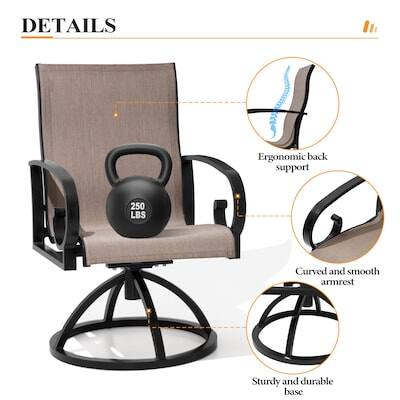 DETAILS  
8 LBS  
250  
Ergonomic back support  
Curved and smooth armrest  
Sturdy and durable base
