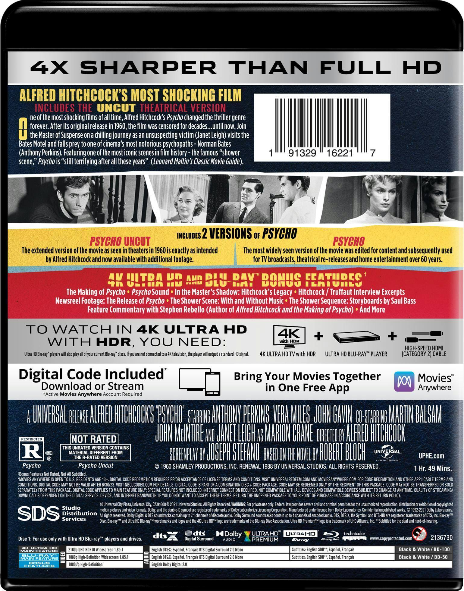 Back. Psycho (4K Ultra HD + Blu-ray) [UHD].