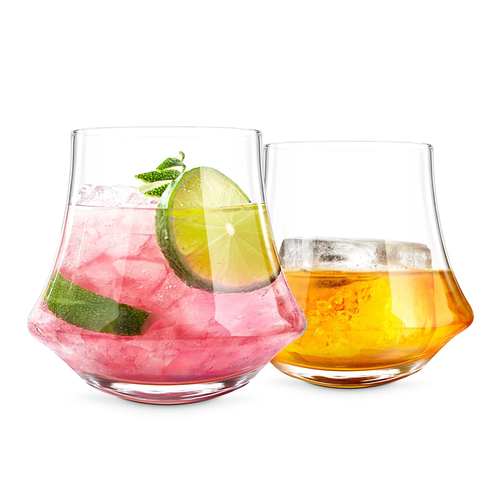 Final Touch - Revolve Double Old Fashioned Glass, Set of 2 - Clear price history on PriceWatchPro