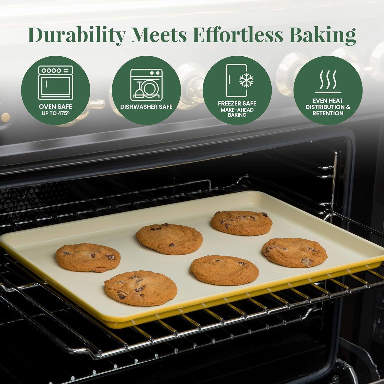 Durability Meets Effortless Baking

- OVEN SAFE UP TO 475°F
- DISHWASHER SAFE
- FREEZER SAFE MAKE-AHEAD BAKING
- EVEN HEAT DISTRIBUTION & RETENTION