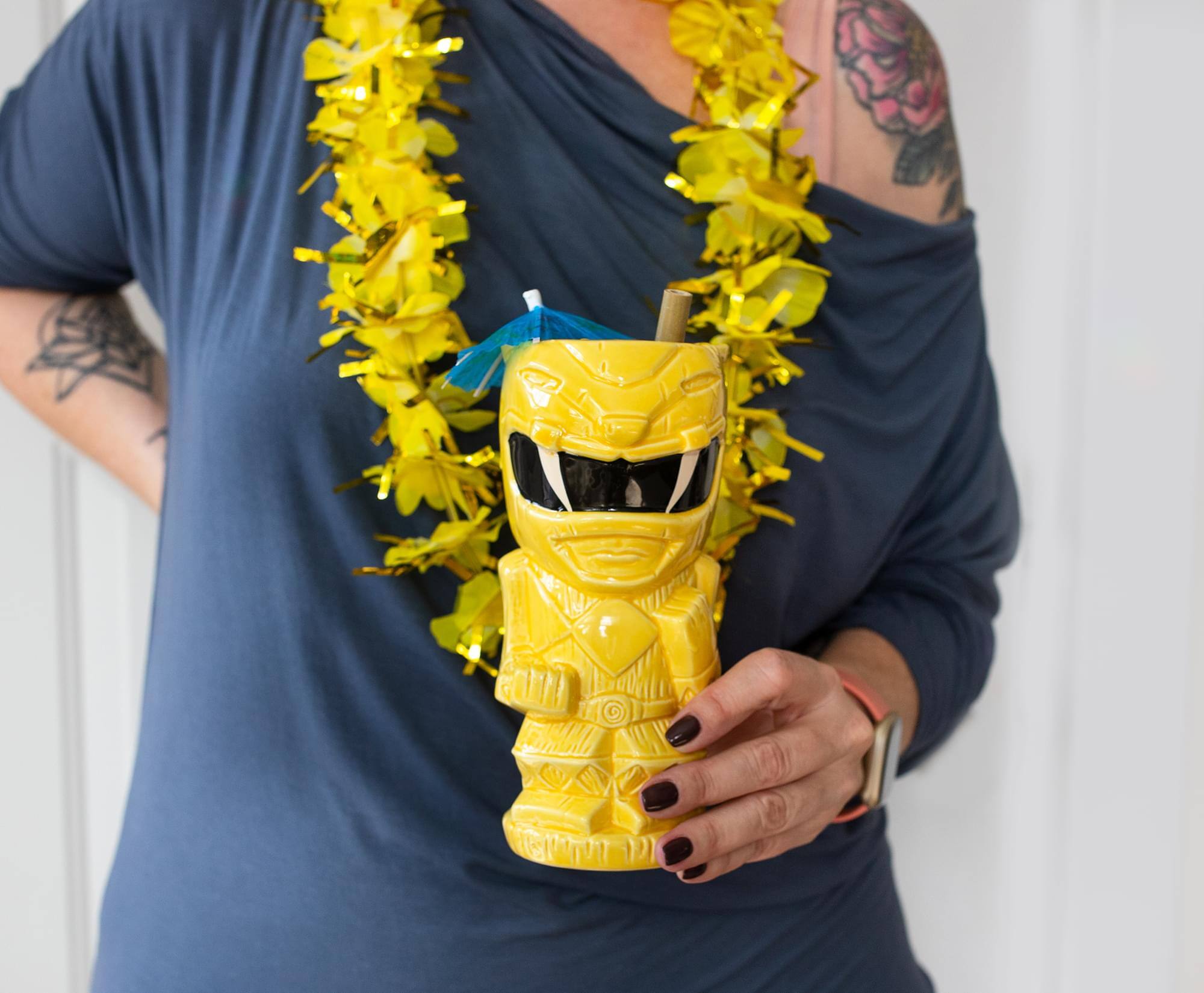 Alt View 10. Power Rangers - Geeki Tikis Power Rangers Yellow Ranger Ceramic Mug | Holds 15 Ounces - Yellow.