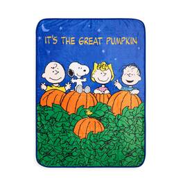 Silver Buffalo - Peanuts "It's The Great Pumpkin" Fleece Throw Blanket | 45 x 60 Inches - Multi-Colored