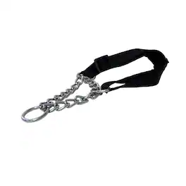 PDQ - Black / Silver Steel Dog Collar Large - Black/Silver