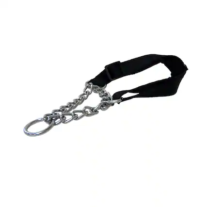 Front. PDQ - PDQ Black / Silver Steel Dog Collar Large - Black, Silver.