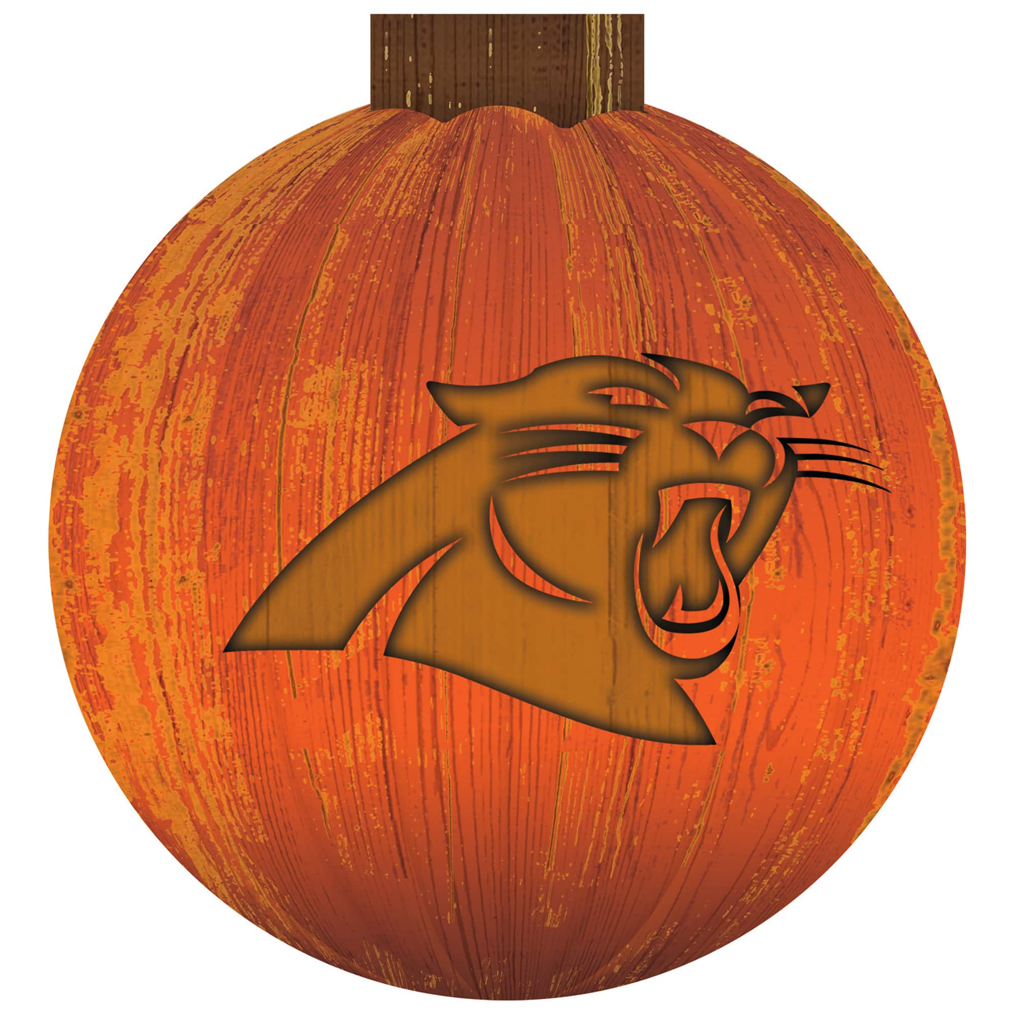 Fan Creations - Carolina Panthers 12'' Pumpkin Sign - Orange