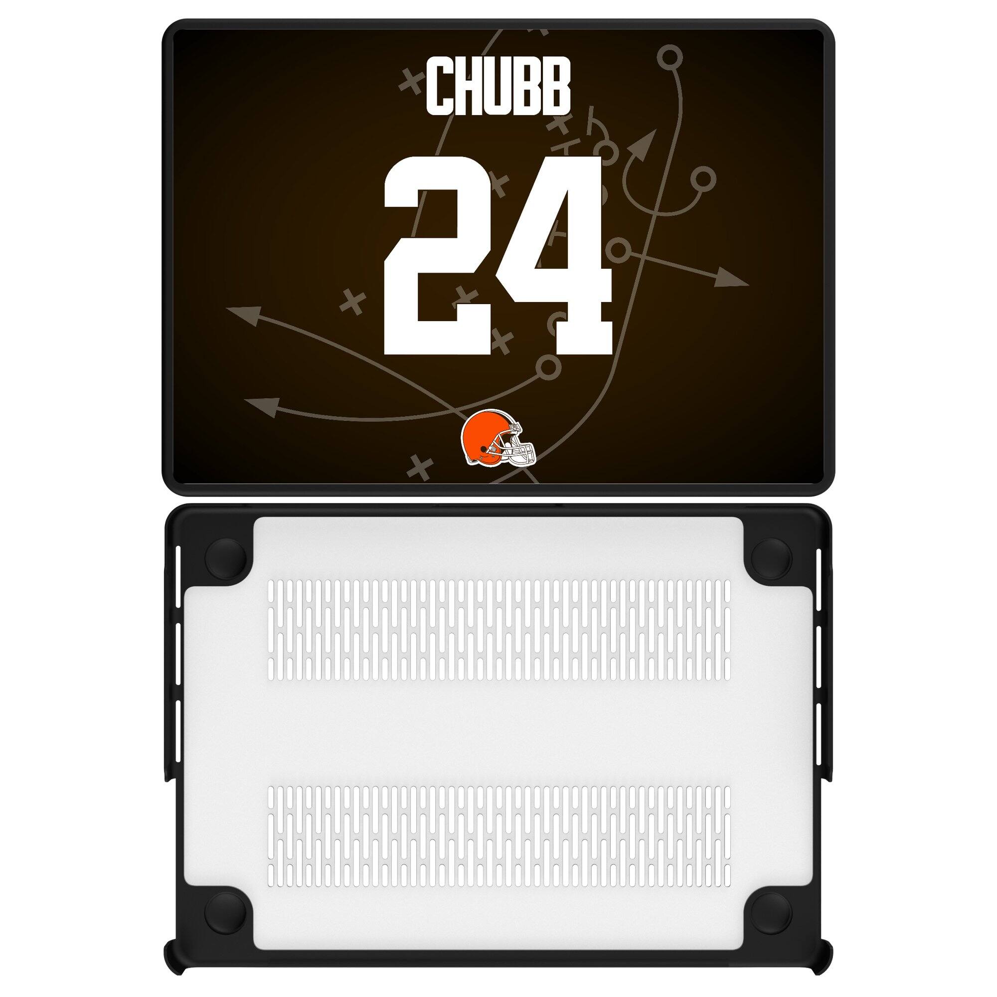 Front. Keyscaper - Nick Chubb Cleveland Browns MacBook Case - Pro 14 in - Multicolor.
