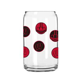 Logo Brands - Wisconsin Badgers 16oz. Smiley Can Glass - Multicolor