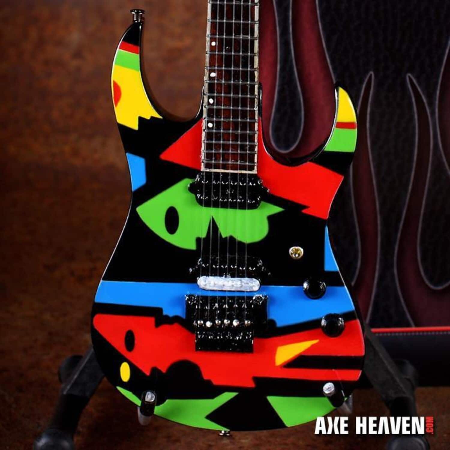 Axe Heaven John Petrucci Color Picasso 10 Inch Miniature Guitar