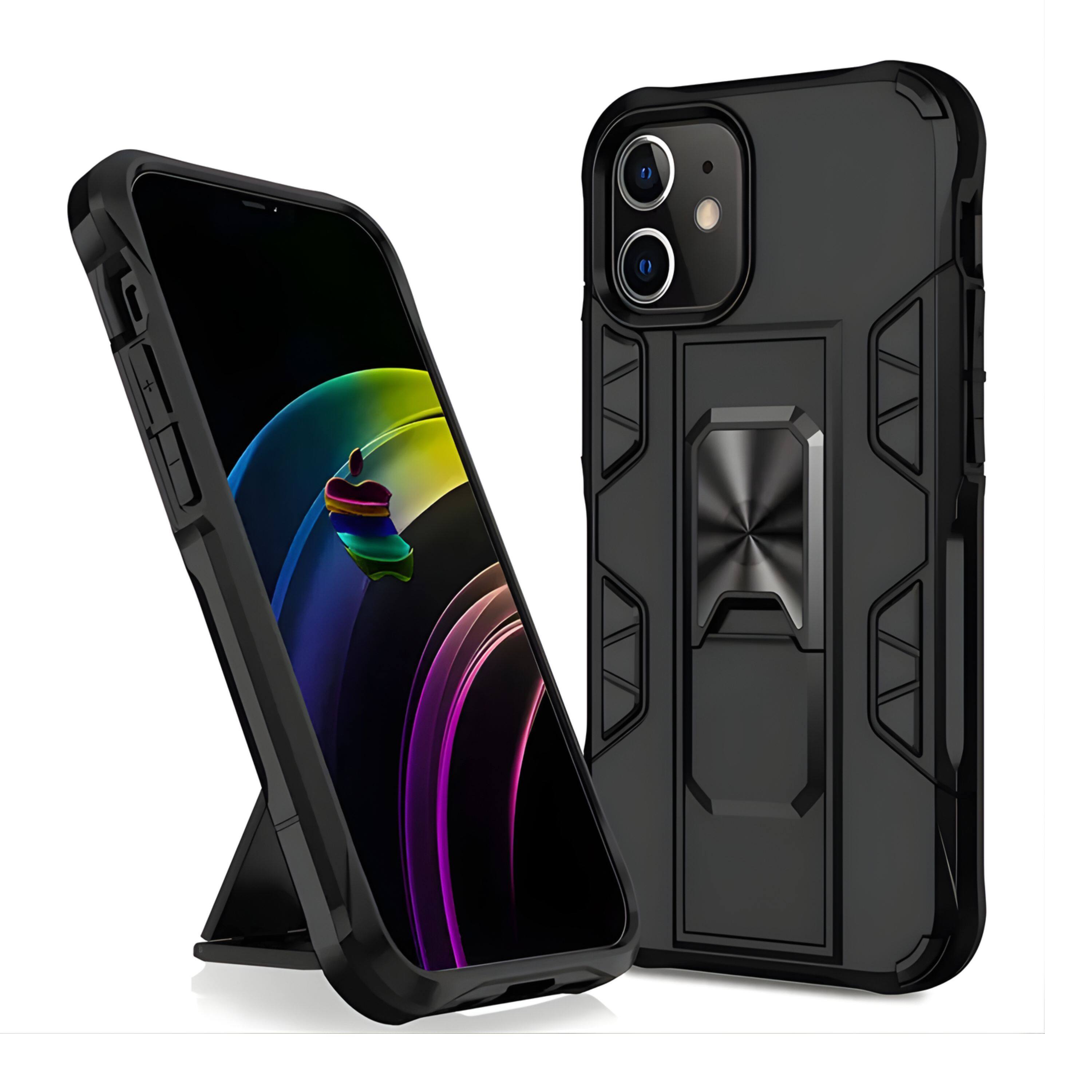 Front. Kitcheniva - Protective Kickstand Phone Case For iPhone With Shockproof And Durable Design iPhone 11 - Black.