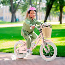 Gymax - 14'' Retro Style Kids Bike Bicycle w/ Height Adjustable Handlebar & Seat - Pink