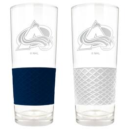Great American Products - Colorado Avalanche 22oz. Logo Score Pint Glass Two-Piece Set - Multicolor