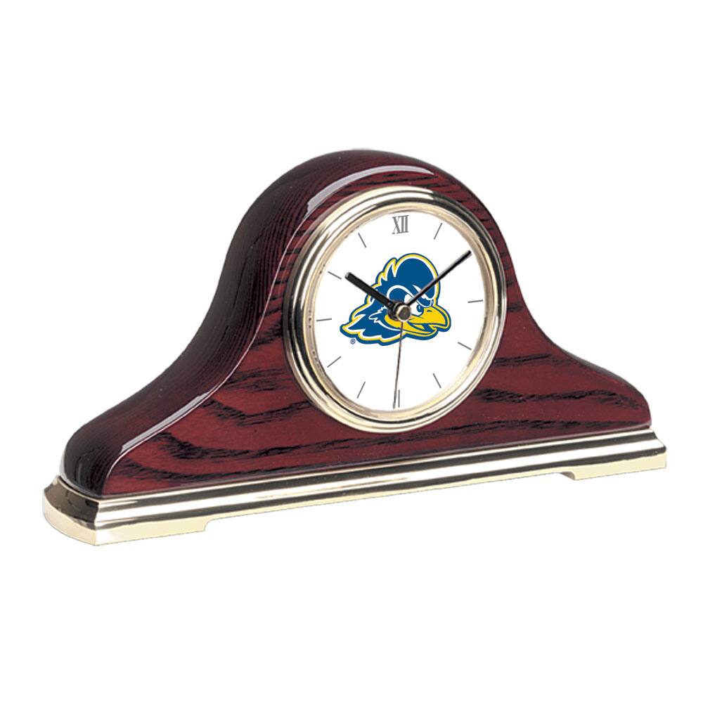 Front. Jardine - Gold Delaware Fightin' Blue Hens Mantle Clock - Gold.