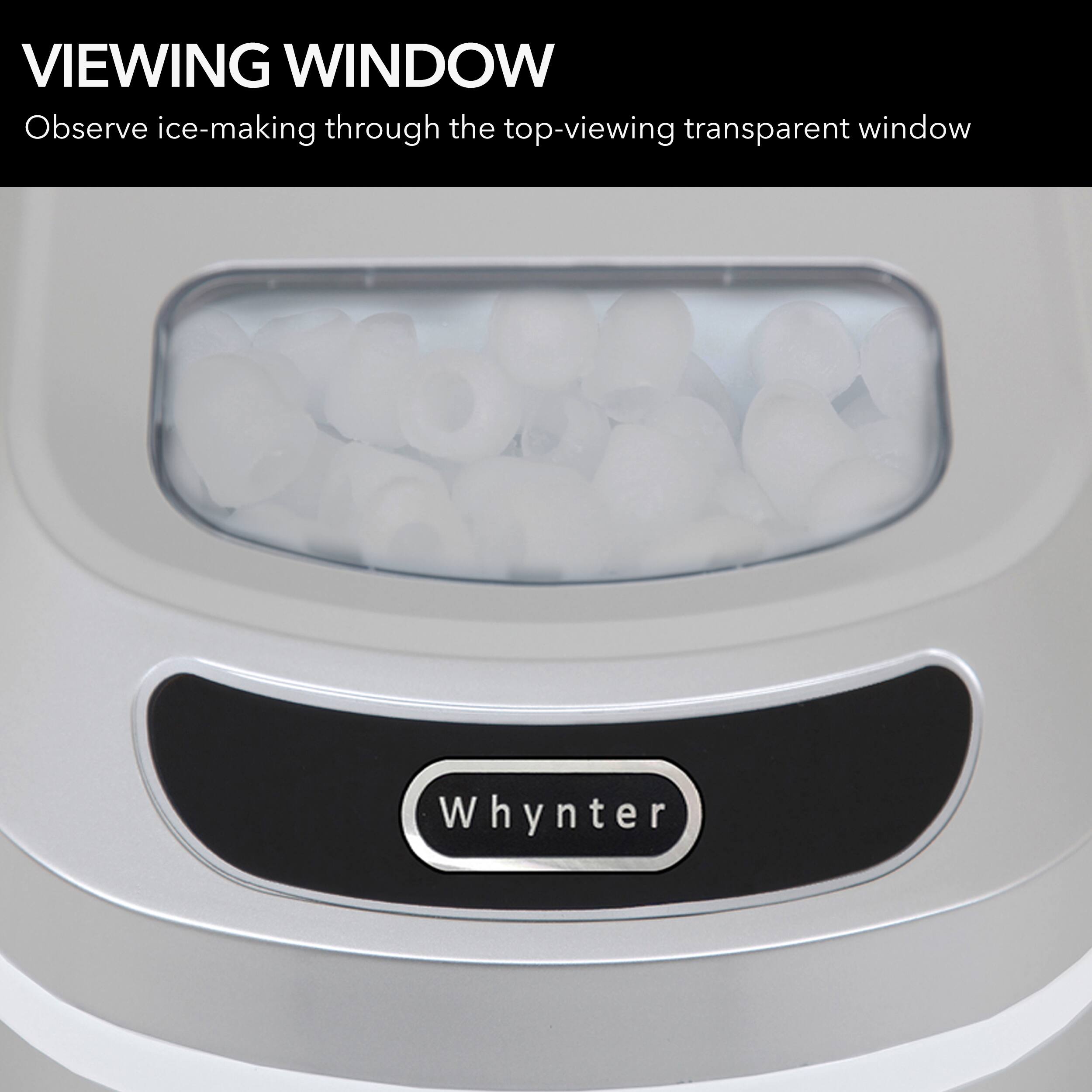 Alt View 15. Whynter - 27-Lb. Compact Portable Icemaker - Metallic Silver.