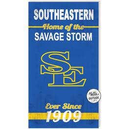 Jardine - Southeastern Oklahoma State Savage Storm 11'' x 20'' Indoor/Outdoor Home Of The Sign - Blue