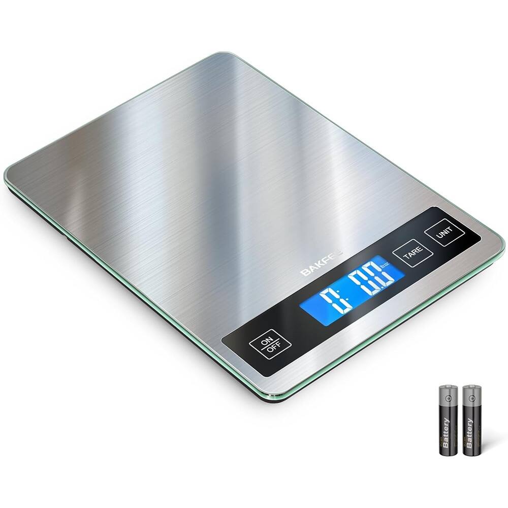 ACJPR - Food Scale – 33lb Stainless & Tempered Glass, 1g Precision, Waterproof
