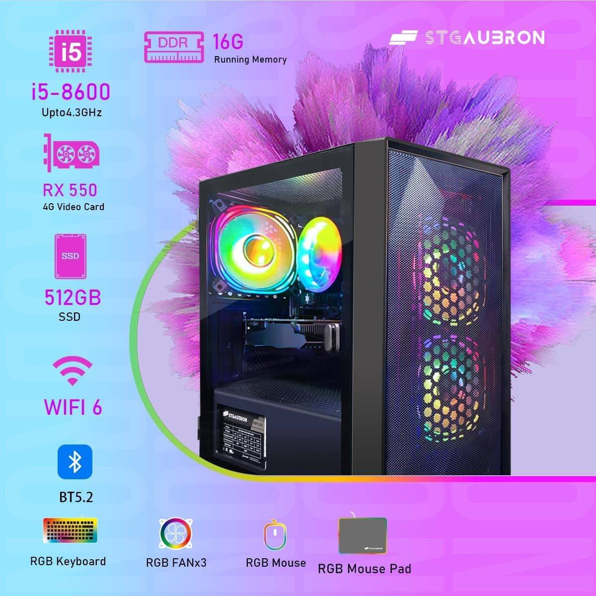 自作PC　i5 8500・8GB・SSD128GB・RX550・Win11 自作PC i5 8500・8GB・SSD128GB・RX550・Win11 自作PC i5 8500