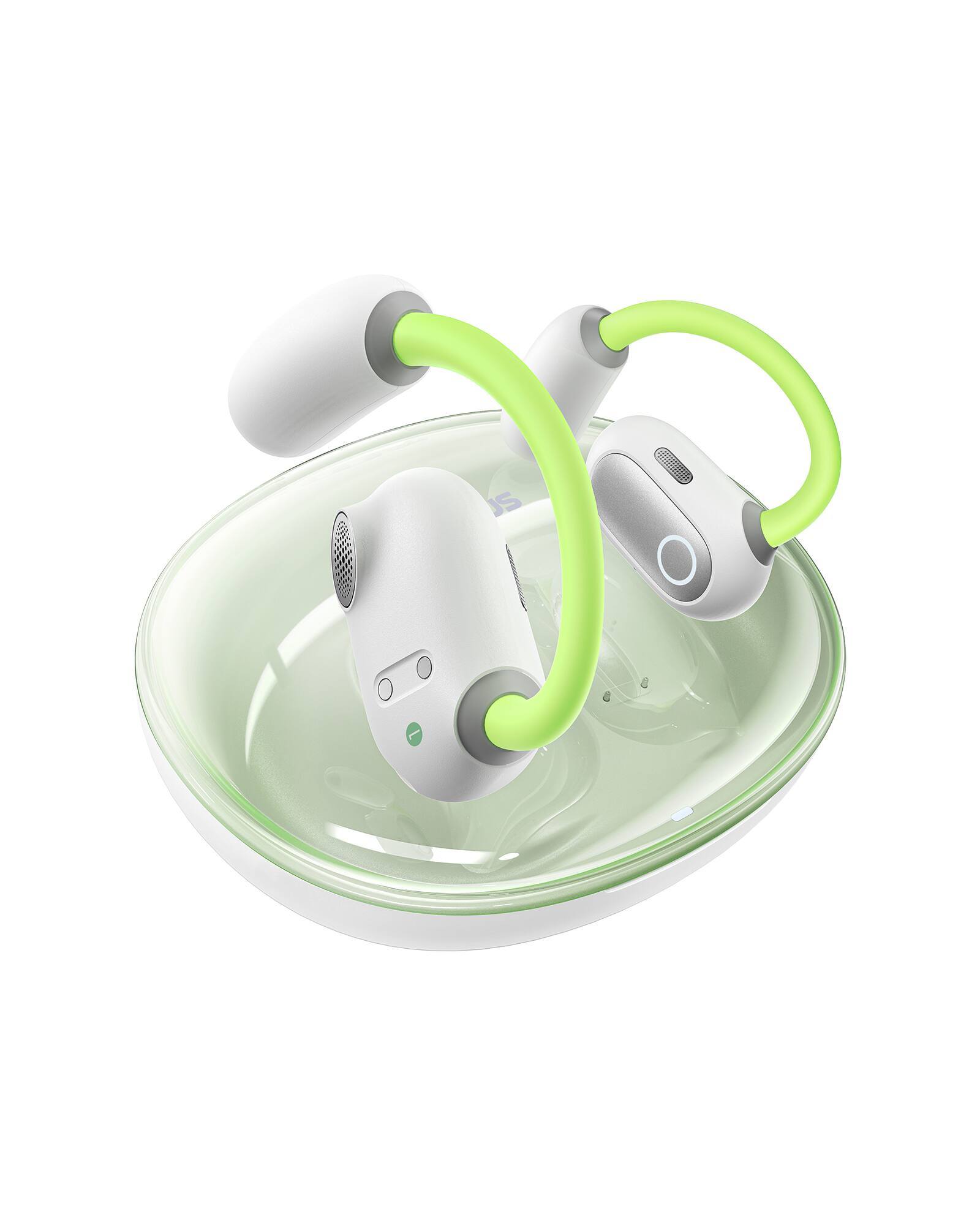 Alt View 4. Baseus - Baseus Eli Sport 1 Open-Ear Headphones, True Wireless, Bluetooth 5.3, Green - Green.