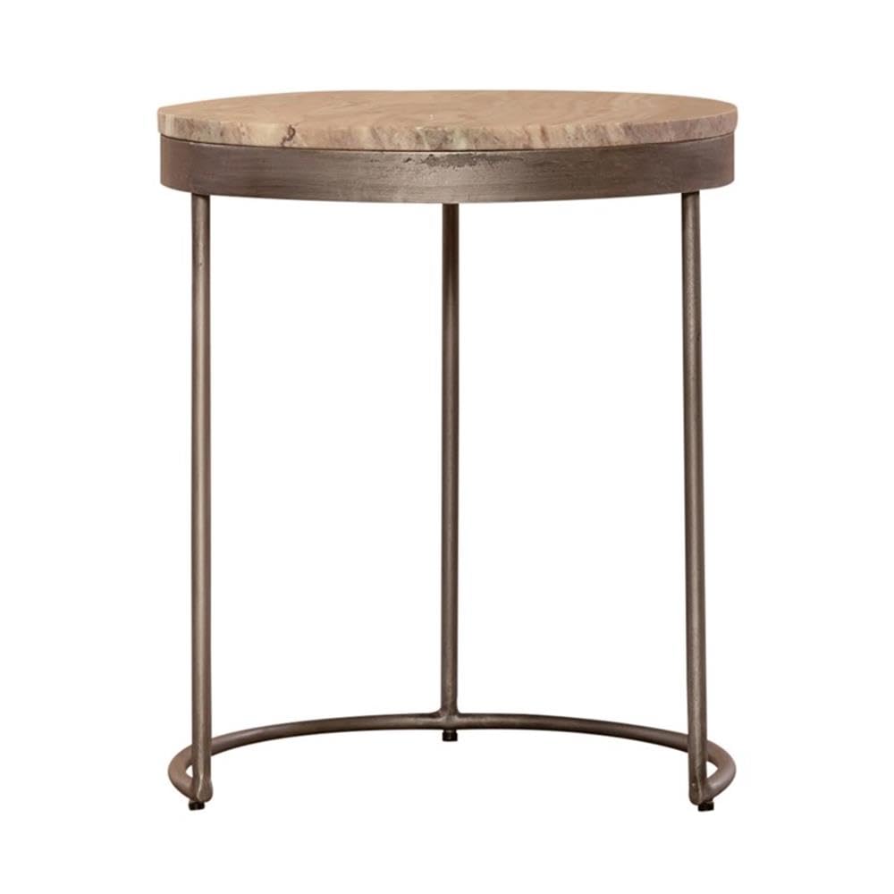 Alt View 1. Liberty Furniture Industries - Eclipse Nesting Tables in Graystone Marble Topw/ Pewter Metal - Gray.