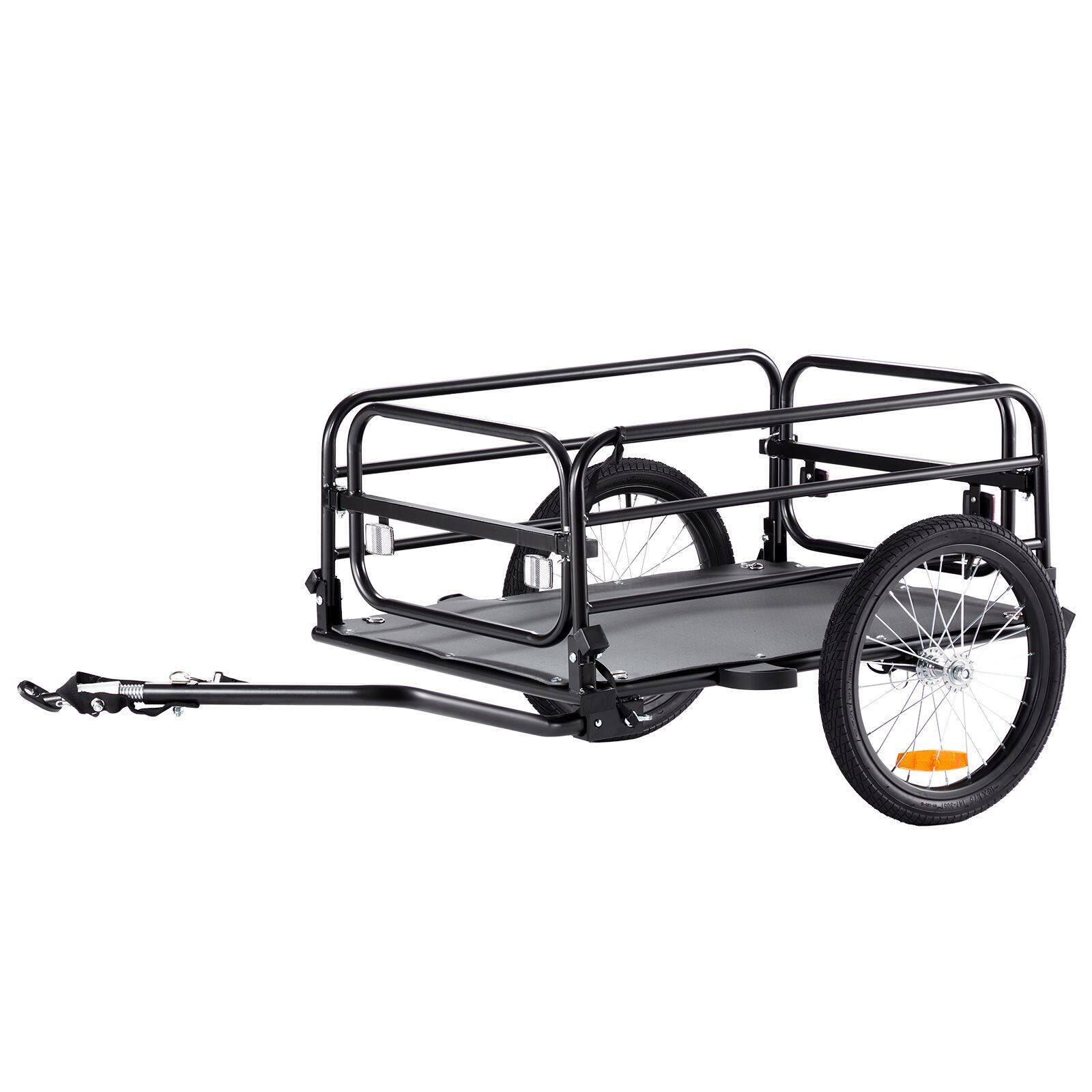 Alt View 3. Loheer - Loheer Bike Cargo Trailer Heavy Duty Bicycle Wagon Cart Foldable Quick Release Universal Hitch for Groceries and Camping.