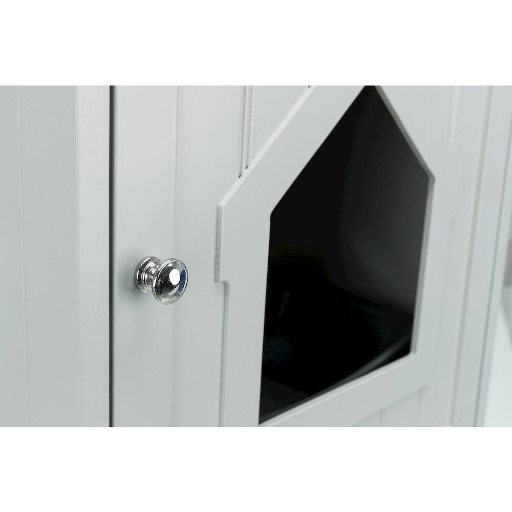 Alt View 3. TRIXIE - Litter Box Enclosure Hide Litter Boxes Storage Drawer Indoor Cat Home - Gray.