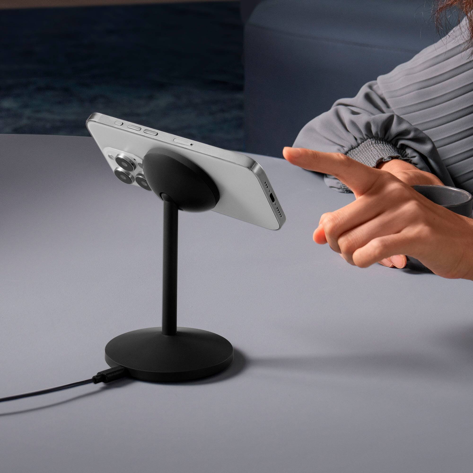 Alt View 2. Anker - Anker MagGo Wireless Charger (Single Stand) - Black.