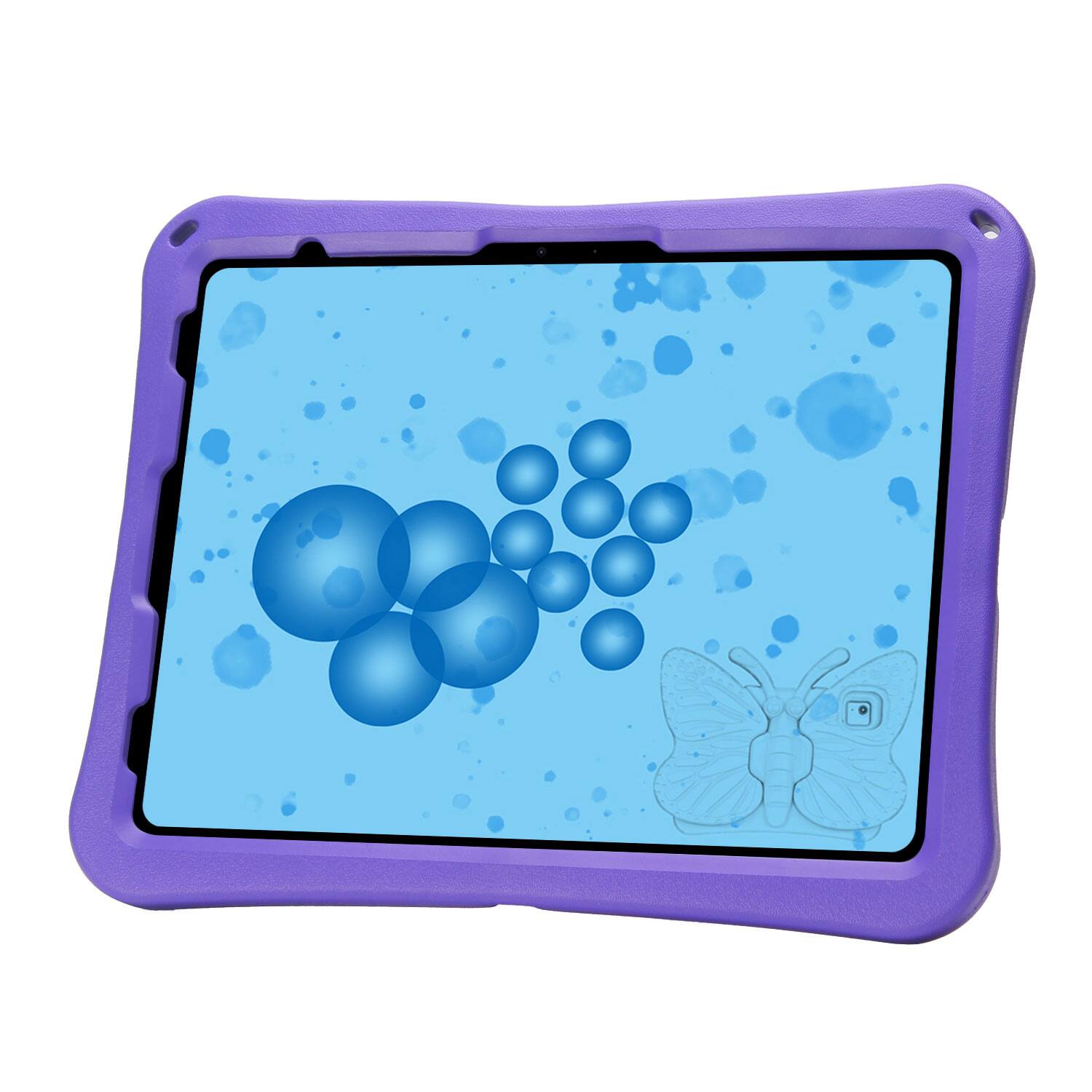 Alt View 2. Dteck - Kids Butterfly Case for Apple iPad Air (M4) 13" 2026-24 & iPad Pro 13/12.9",Rugged 3D Cartoon EVA Shockproof Stand Cover - Purple.