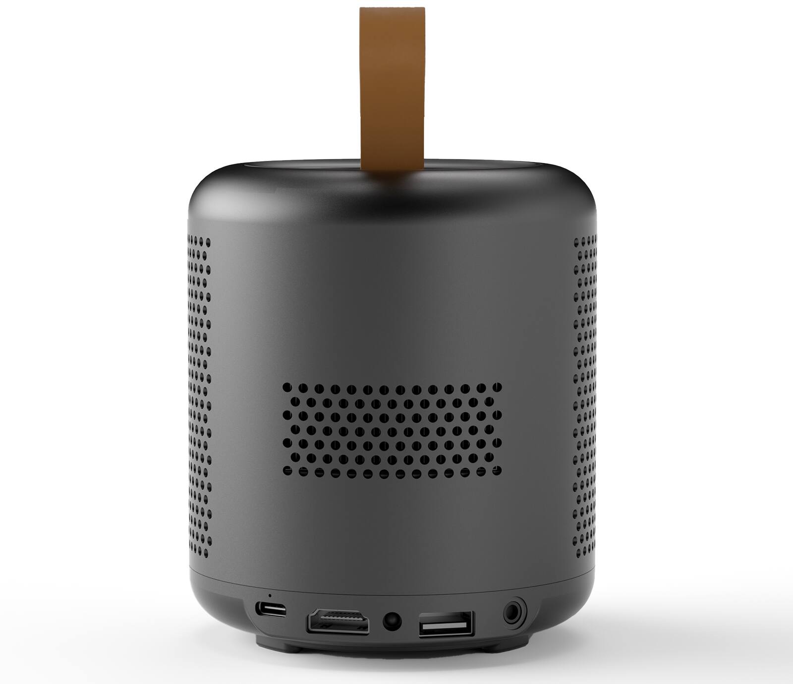 Alt View 4. ETOE - Dolphin Portable DLP Projector with Google TV, 1080P FHD, Rechargeable Battery, 500 ANSI, Bluetooth & WiFi, 4K Decoding - Black.