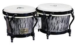 Tycoon Percussion - Supremo Select 7-Inch and 8.5-Inch Siam Oak Bongo Drum Set with Water Buffalo Skin Heads, Classic-Pro Hoops and Wrench