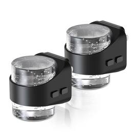 Jandcase - 2-Pack 1W Plug-in Night Light, 3CCT Color Selectable 3-Step Dimming, Color Memory, Dusk-to-Dawn - Black