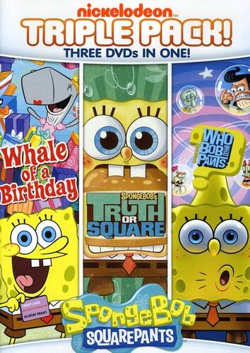 Front. SpongeBob Squarepants - Spongebob Squarepants: Truth or Square/Who Bob What Pants/Whale Of A - DVD.