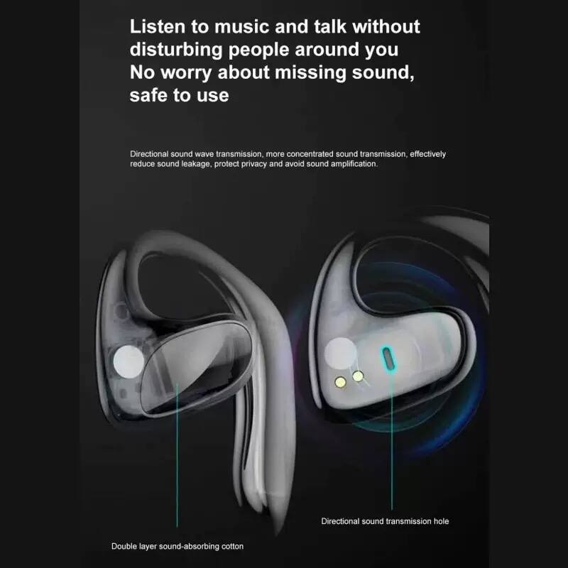 Listen to music and talk without disturbing people around you. No worry about missing sound, safe to use.

Directional sound wave transmission, more concentrated sound transmission, effectively reduce sound leakage, protect privacy and avoid sound amplification.

Directional sound transmission hole

Double layer sound-absorbing cotton