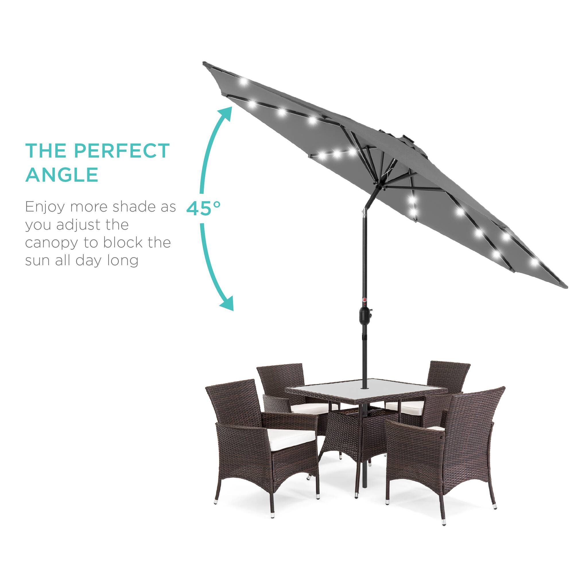 The perfect angle. Enjoy more shade as you adjust the canopy to block the sun all day long.