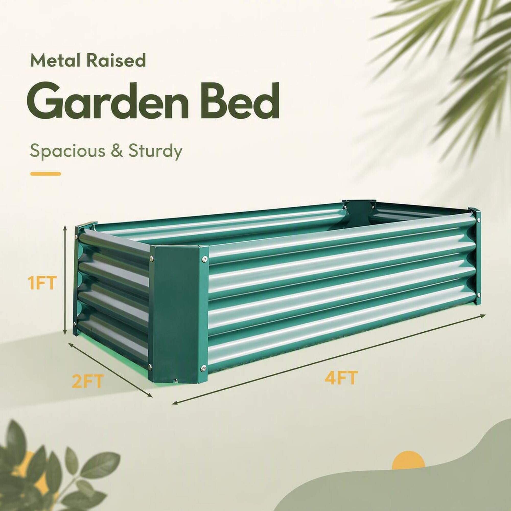 Metal Raised Garden Bed Spacious & Sturdy

1FT
2FT
4FT