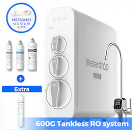 Waterdrop - G3P600 Reverse Osmosis System Extra WD-ALK35 Water Filter - White
