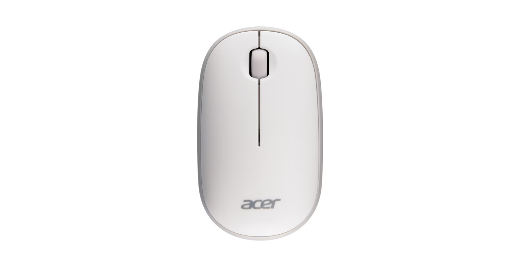 Back. Acer - AMR100 Wireless Mouse White Optical 1600DPI 2.4GHz USB Battery‑Powered GP.MCE11.03G - White.
