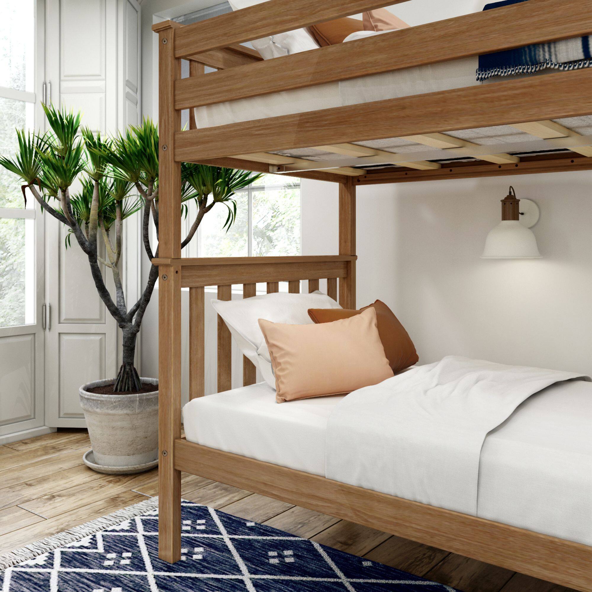 Alt View 1. Plank+Beam - Classic Twin over Twin Bunk Bed, Pecan - Pecan.