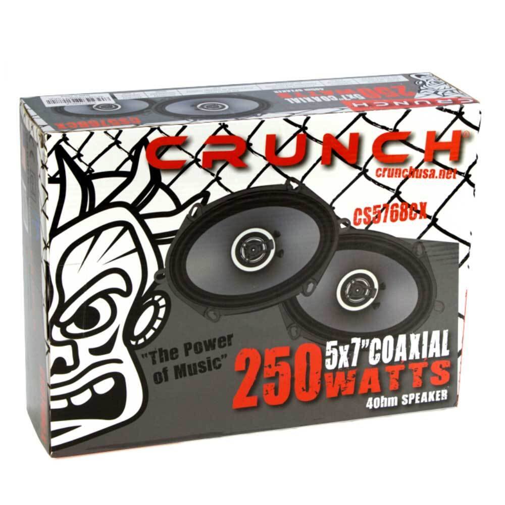 CRUNCH  
crunchusa.net  
CS5168CX  
"The Power of Music"  
250 WATTS  
5x7" COAXIAL  
40Ω SPEAKER