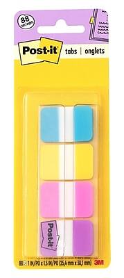 88 Post-it tabs | onglets  
88 1N/PO x 1S/PO (25.4 mm x 38.1 mm)  
3M