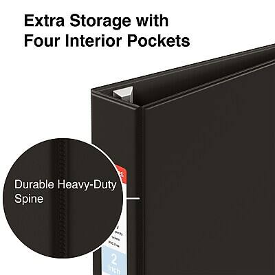 Extra Storage with Four Interior Pockets

Durable Heavy-Duty Spine

2 Inch