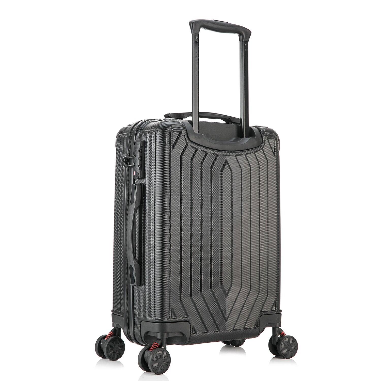 Alt View 1. DUKAP - STRATOS lightweight hardside Spinner Luggage 20" carry-on - BLACK.