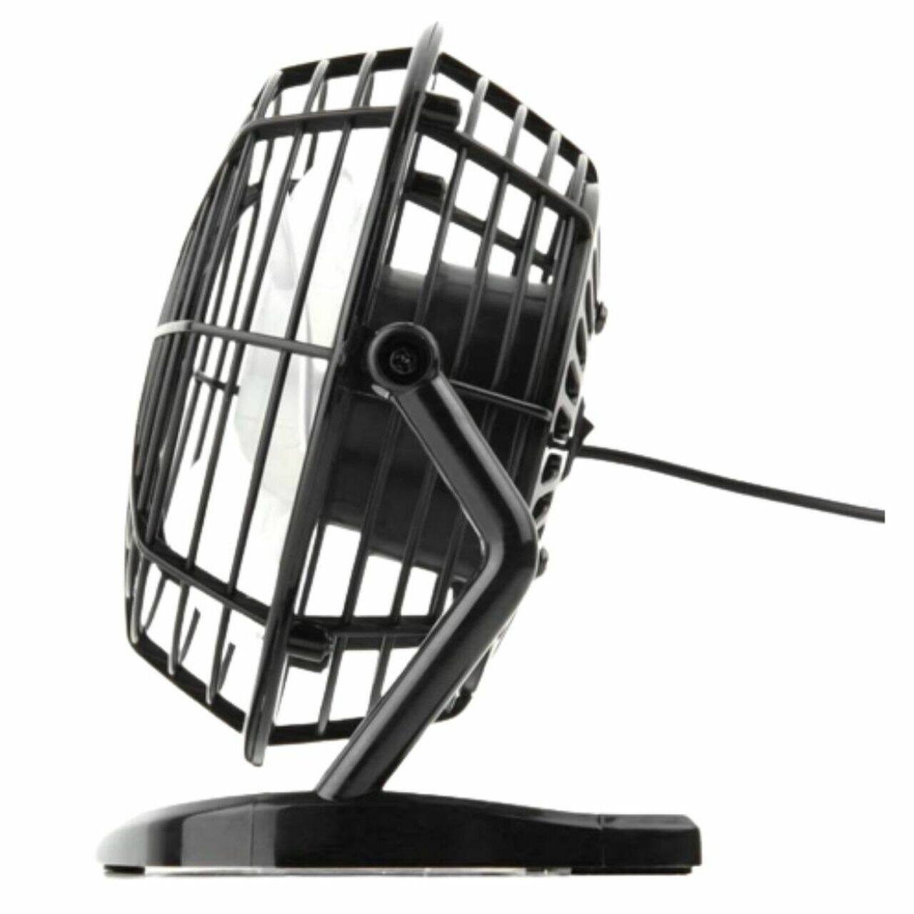 Back. Link - Link USB Powered Personal Desk Fan 5-Inch Adjustable Tilt Personal Cooler - Black.