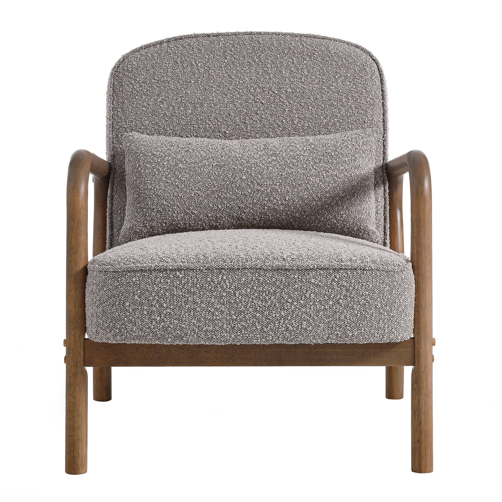 Alt View 5. Modway - Charlie Boucle Upholstered Armchair by Modway - Taupe.