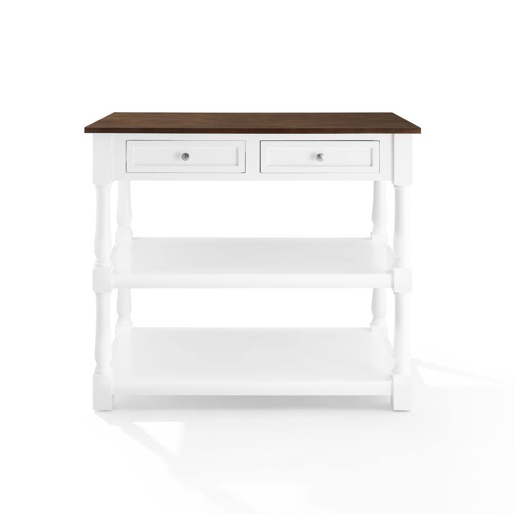 Back. Crosley Furniture - Caitlyn Wood Top Kitchen Island - White.