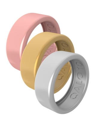 Front. QALO - Unisex QRNT SLIM 3pk Metallic Covers Size 12 - Metallic.