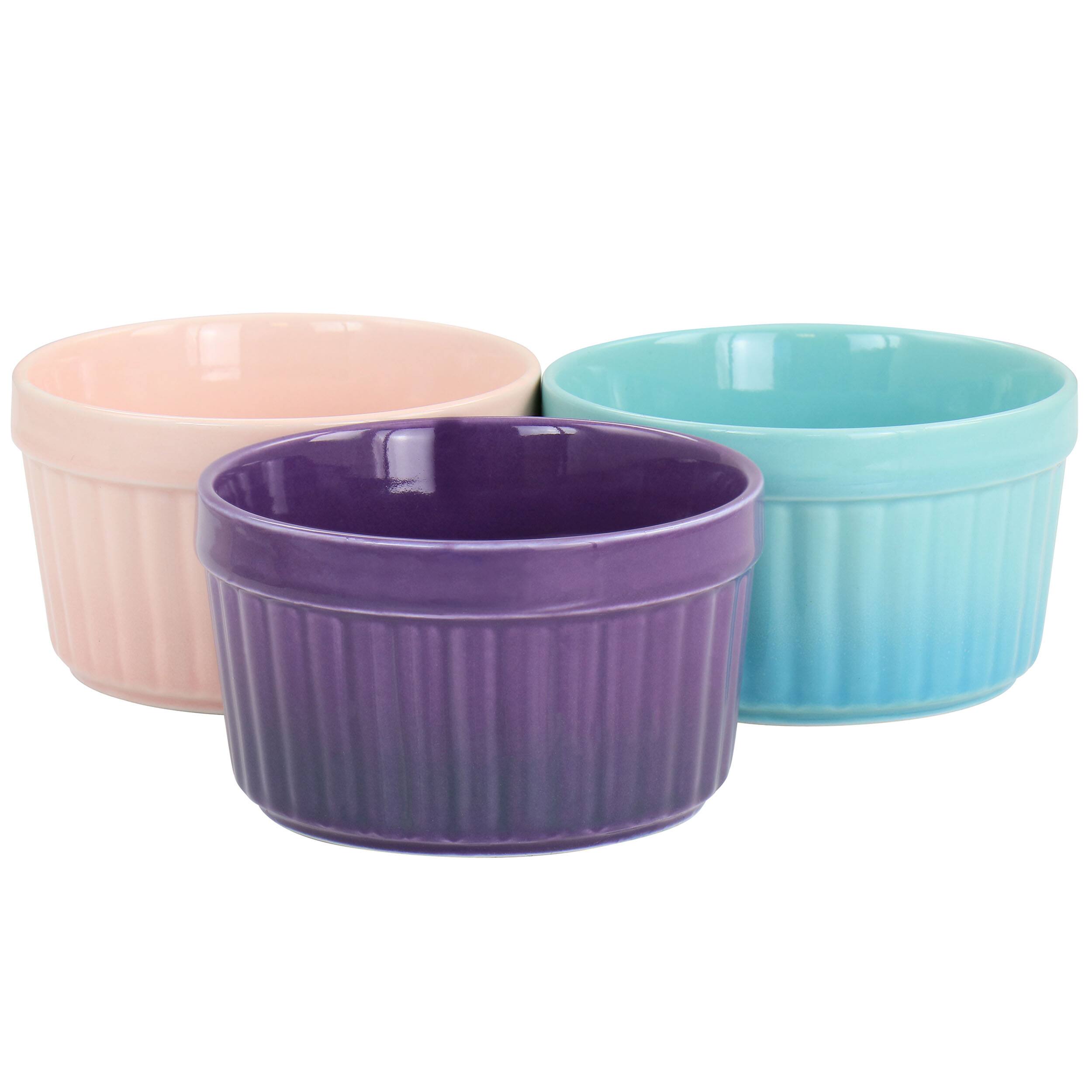 Alt View 1. Crock-Pot - Crockpot Thornburg 6 Piece 12 Ounce Round Stoneware Ramekin Set in Pastel Assorted Colors - Assorted.